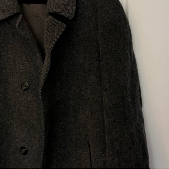 Vintage 💯 Wool Austrian Made Steinboch Heritage Designer Brand Herringbone Coat - Picture 4 of 10